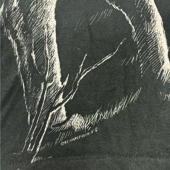 Vintage Single Stitch National Wildlife‎ Wolf All Over Print Double Sided Shirt - Picture 2 of 5